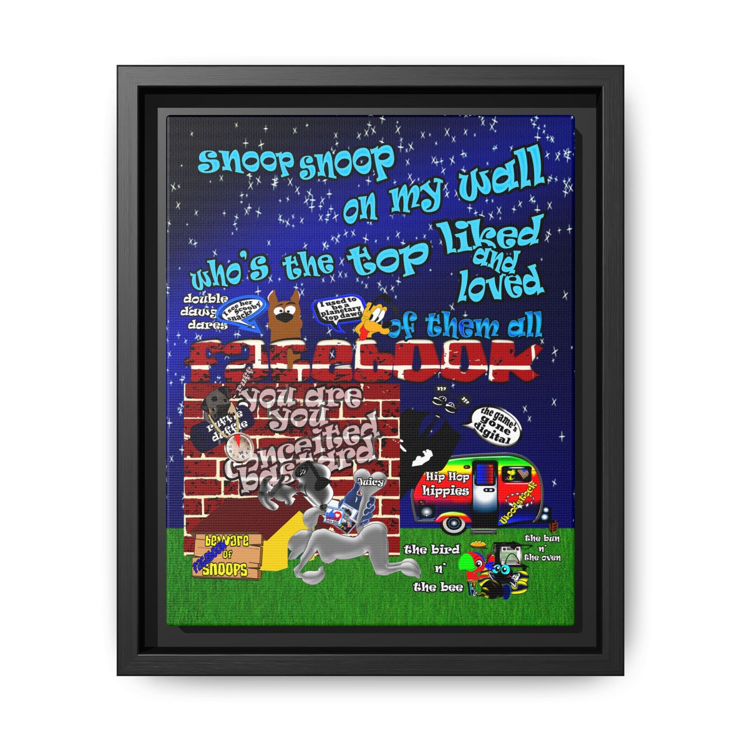 snoops - framed canvas art