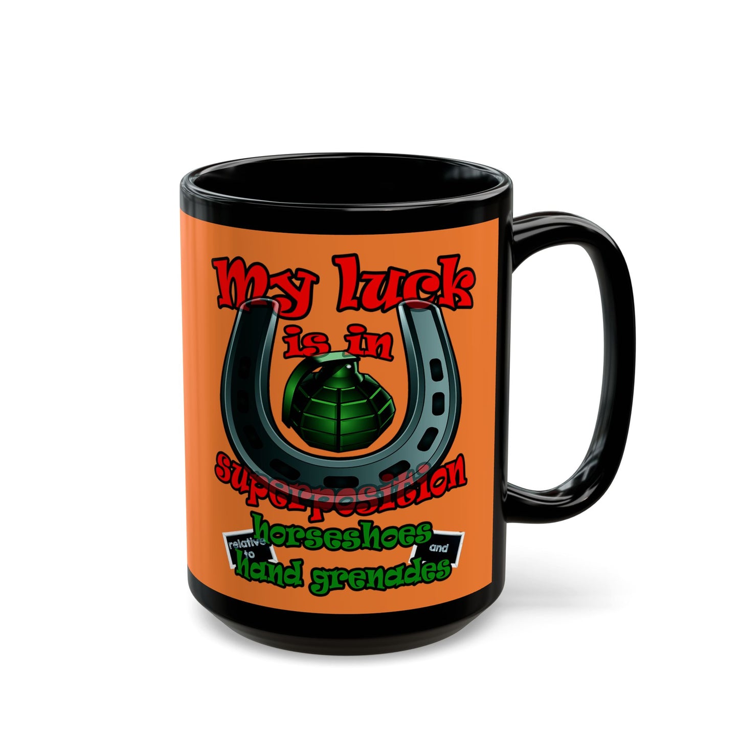my luck - Black Mug (crusta)