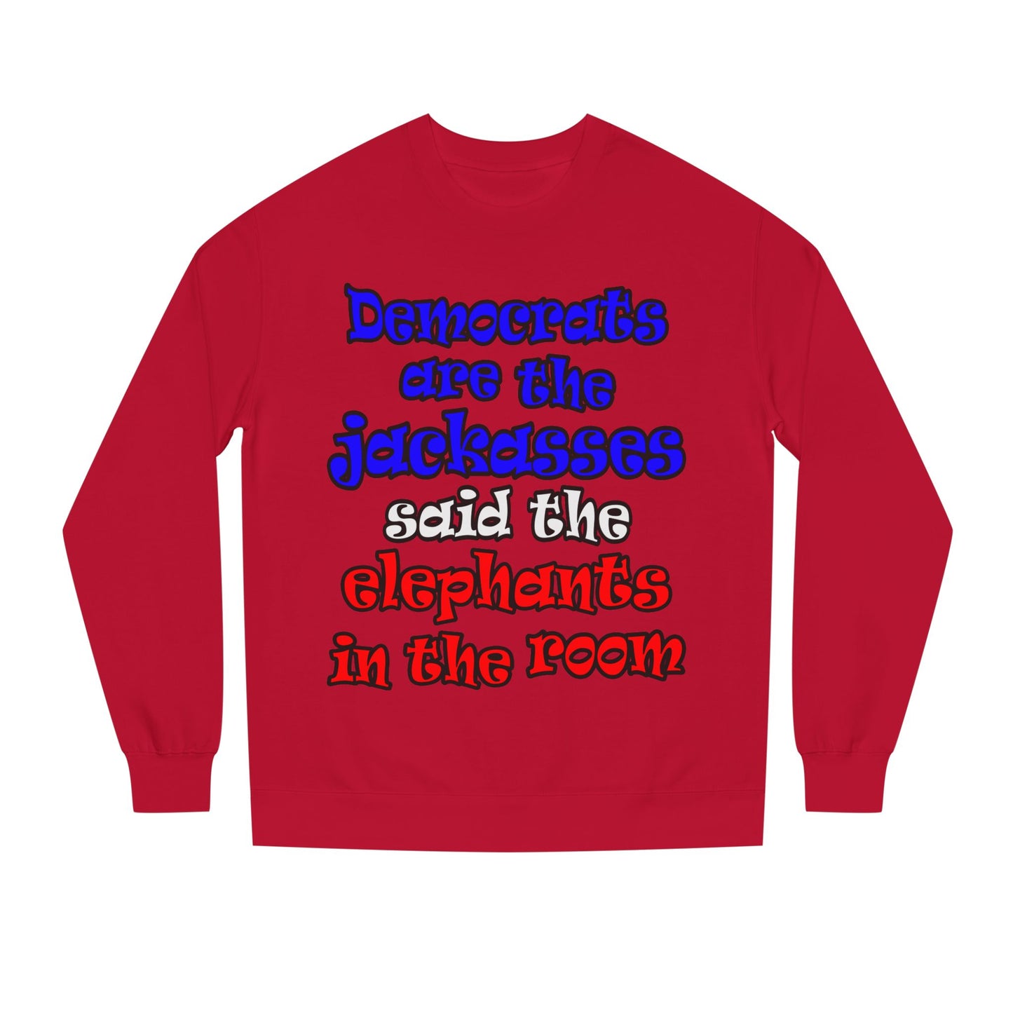 donkeys and elephants - Unisex Crew Neck Sweatshirt