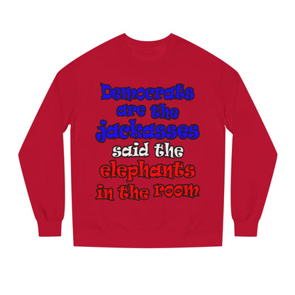 donkeys and elephants - Unisex Crew Neck Sweatshirt