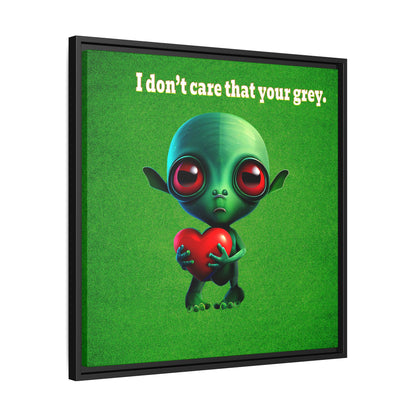 I don't care that your grey - framed canvas art (green turf)