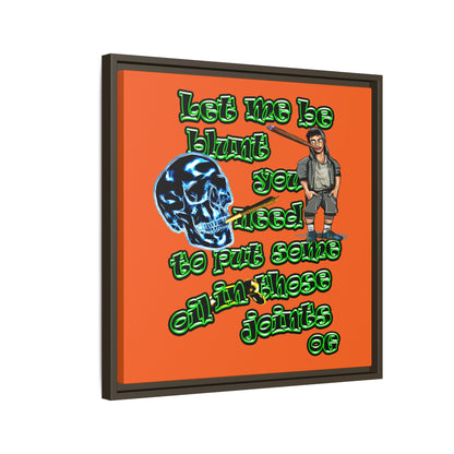 og - framed canvas art (orange)