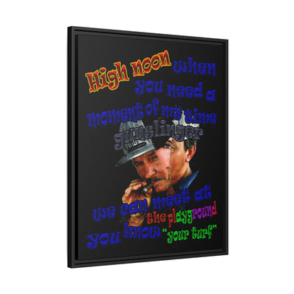 high noon - framed canvas art (black)
