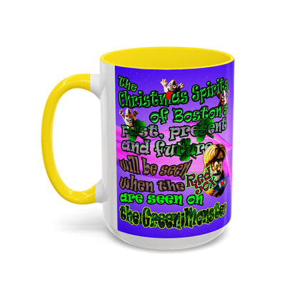 christmas spirits of boston - Accent Mug (purple-pink wave)
