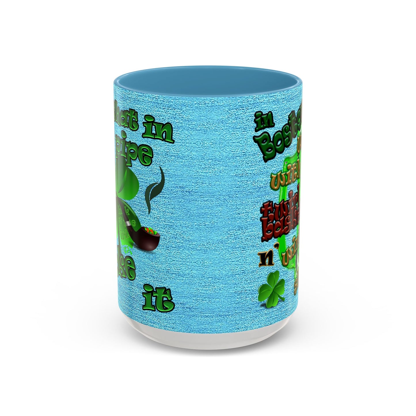 celtics logo - Accent Mug (faded blue)