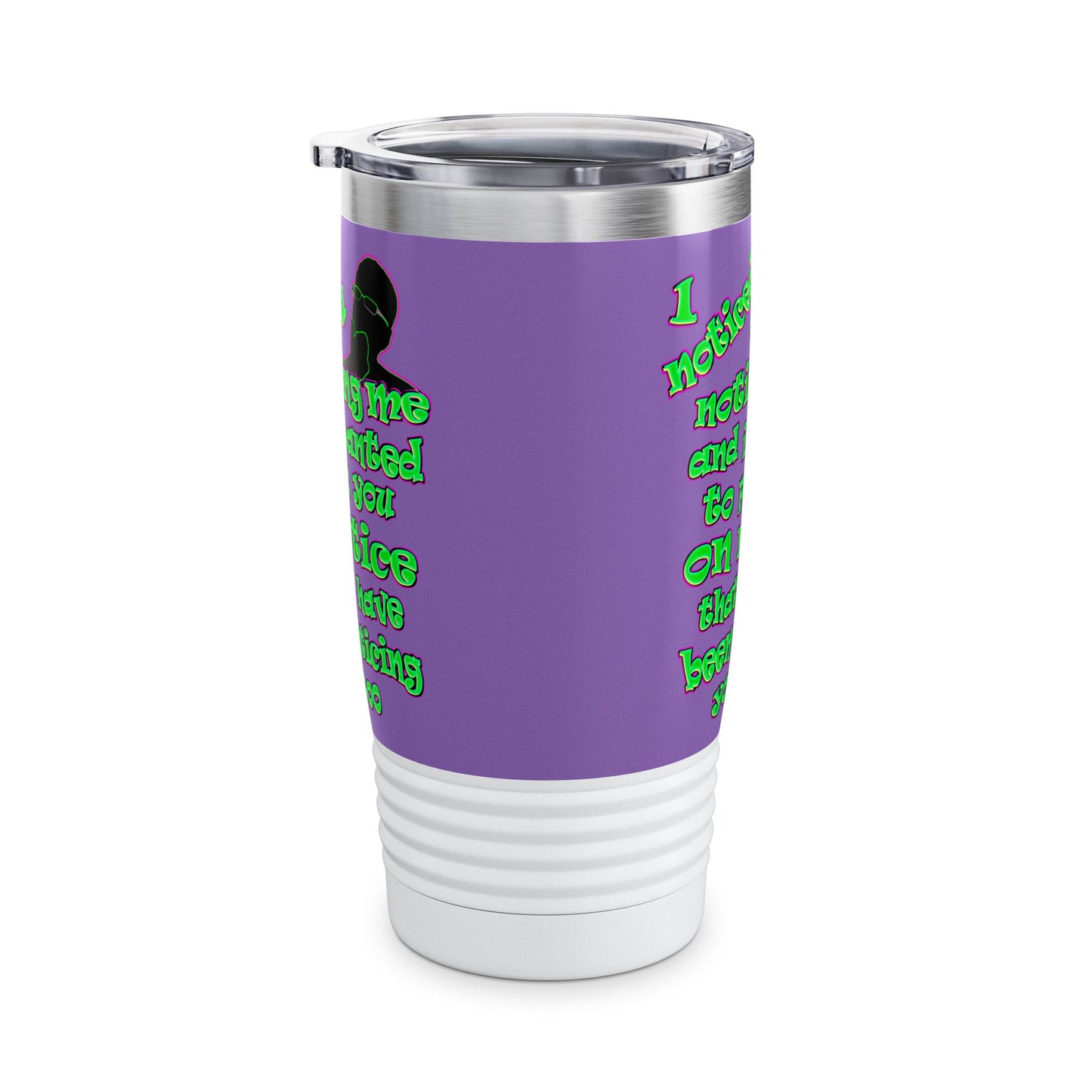 noticed you noticing - Ringneck Tumbler, 20oz (light purple)