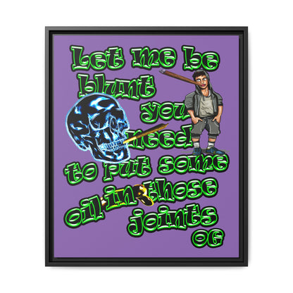 og - framed canvas art (light purple)