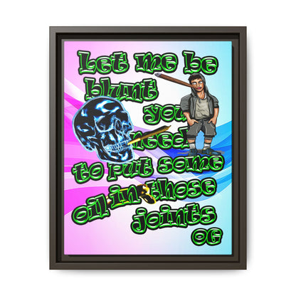 og - framed canvas art (light blue-pink wave)