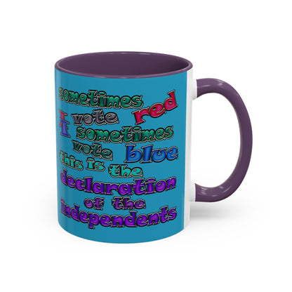 declaration of the independents - Accent Mug (turquoise)