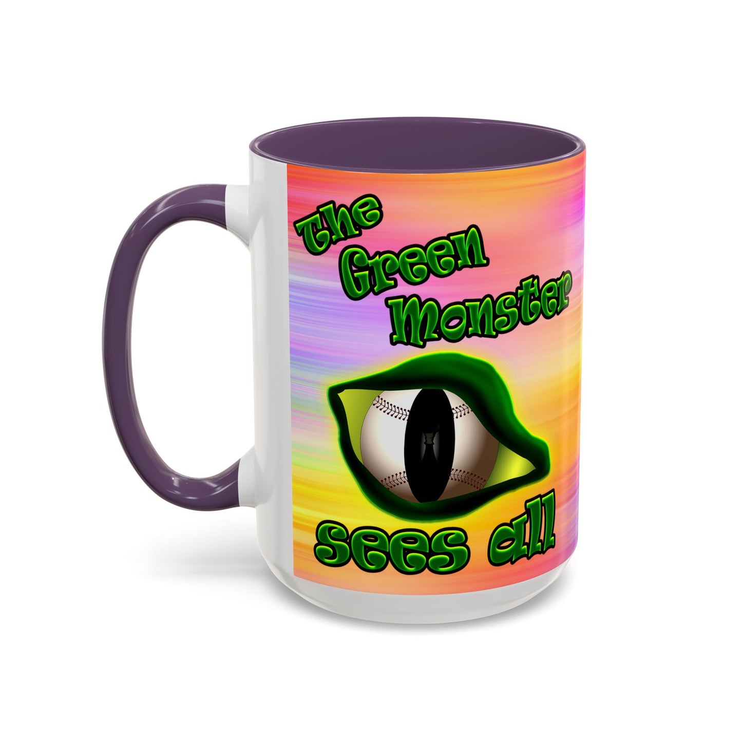 green monster - Accent Mug (color blur)