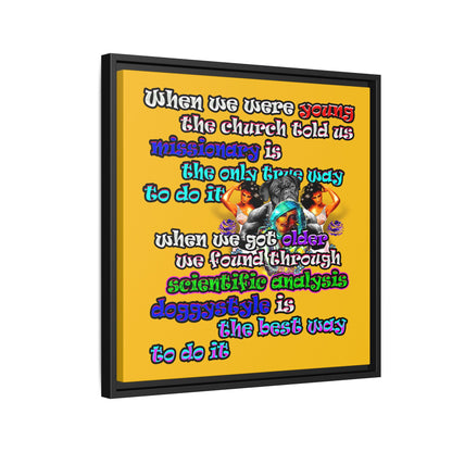 doggystyle - framed canvas art (yellow)