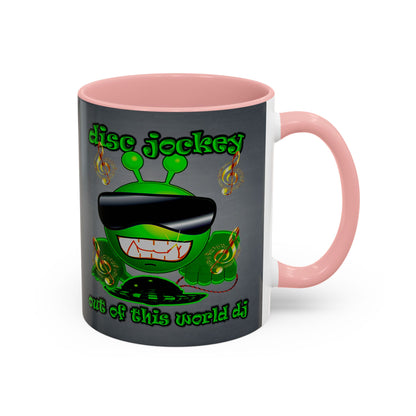 disc jockey - Accent Mug (grey-light grey)