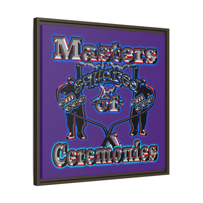 em cee squared - framed canvas art (purple)