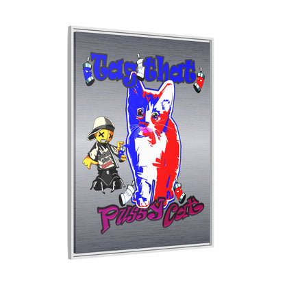 tag that - framed canvas art (brushed nickel)