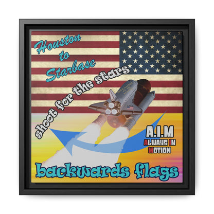 shoot for the stars - framed canvas art (color blur)