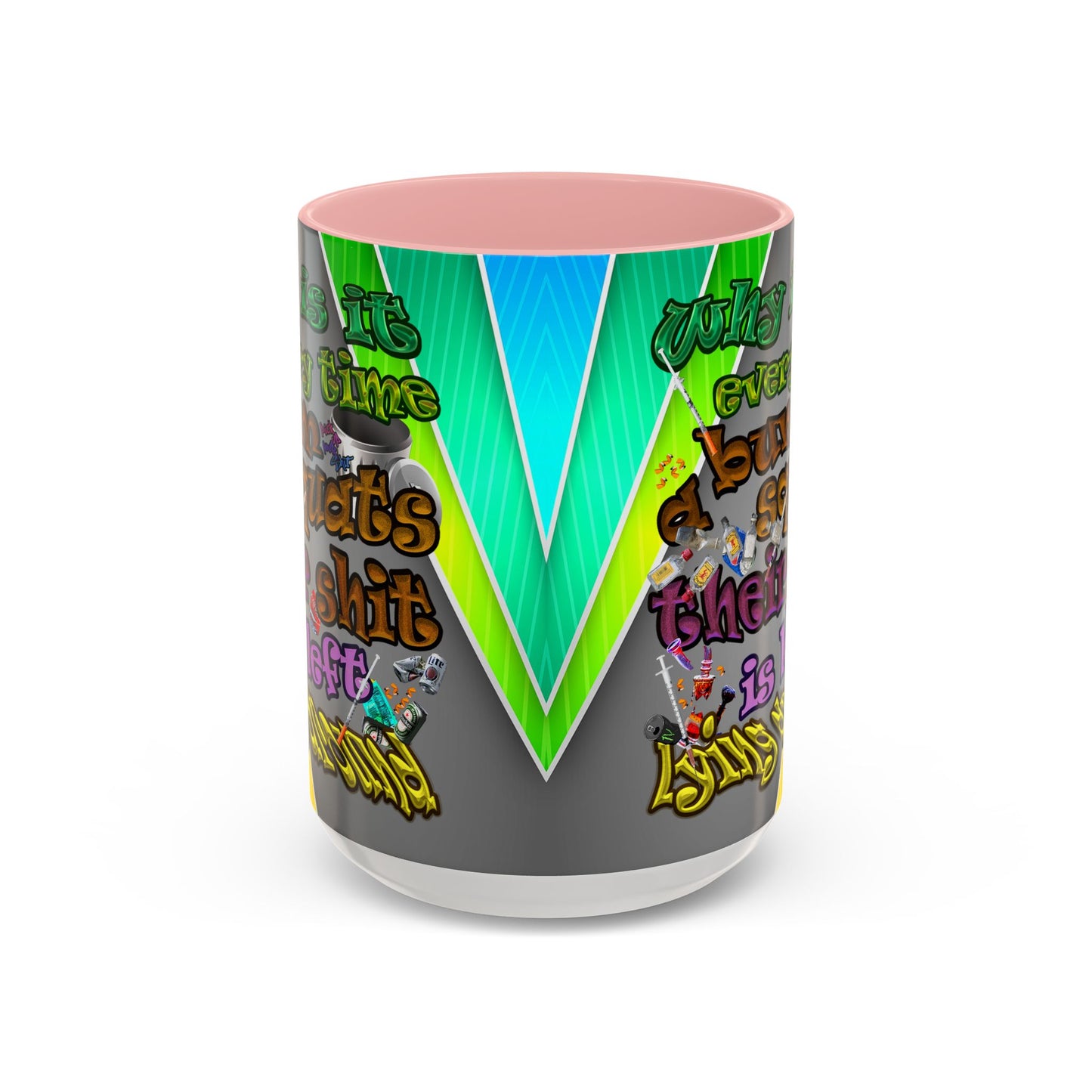 the bum's shit - Accent Mug (rainbow split)