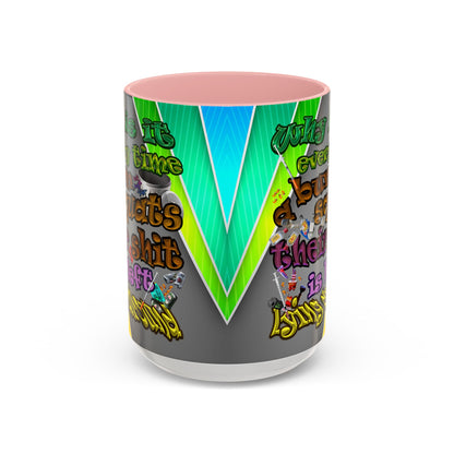 the bum's shit - Accent Mug (rainbow split)