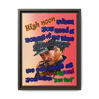 high noon - framed canvas art (yellow-orange wave)