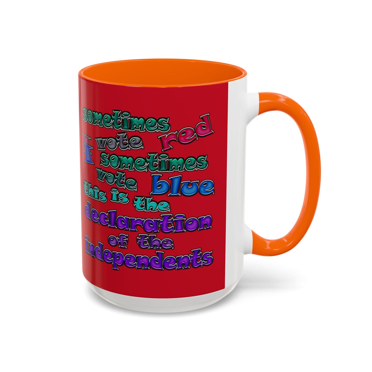 declaration of the independents - Accent Mug (dark red)