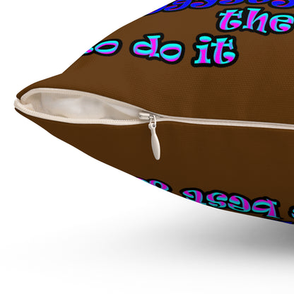 doggystyle - Spun Polyester Square Pillow - (brown)