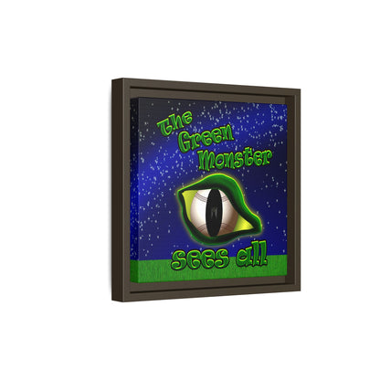 green monster - framed canvas art ('snoops' background)