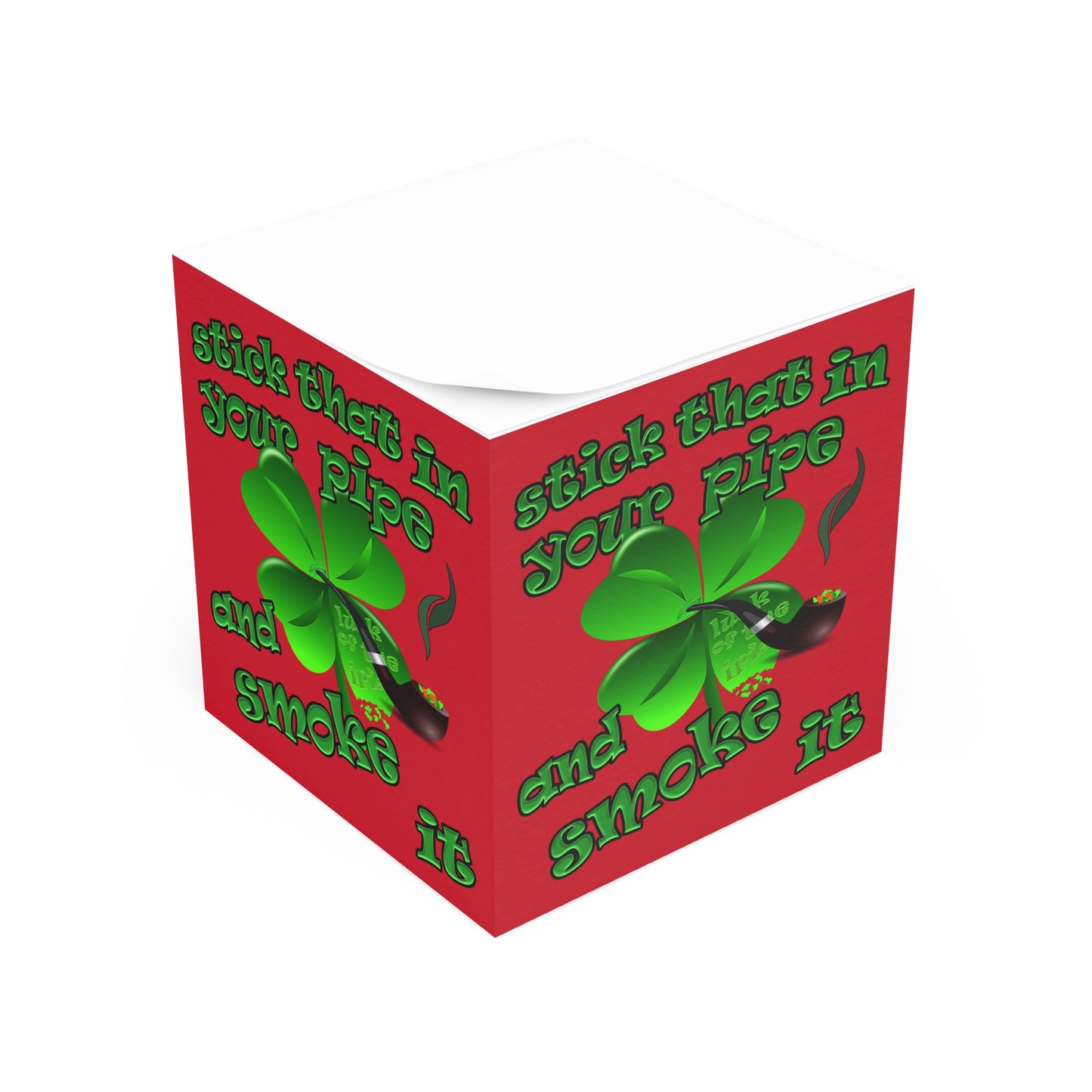 stick that in your pipe and smoke it - note cube (dark red)