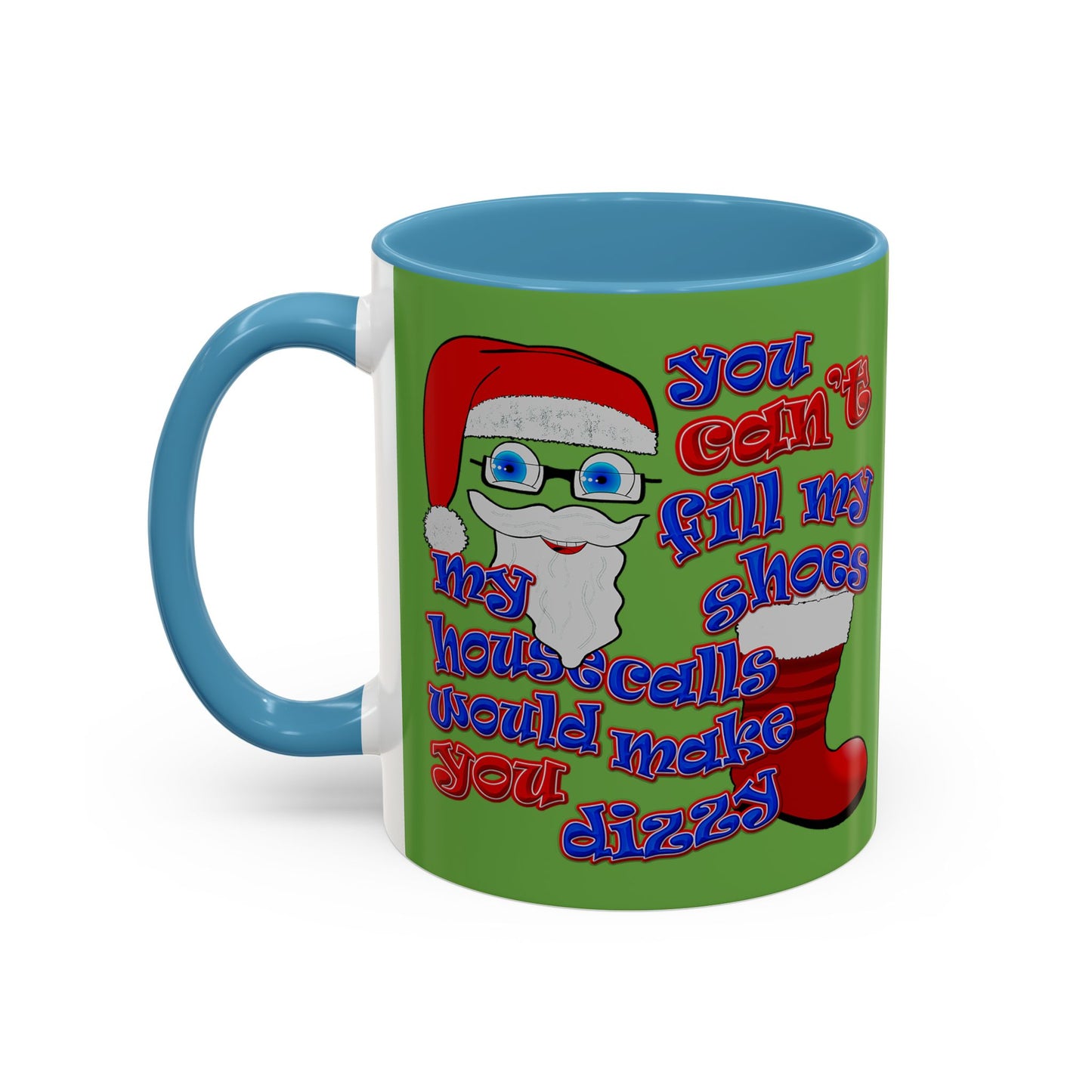 santa's shoes - Accent Mug (green)