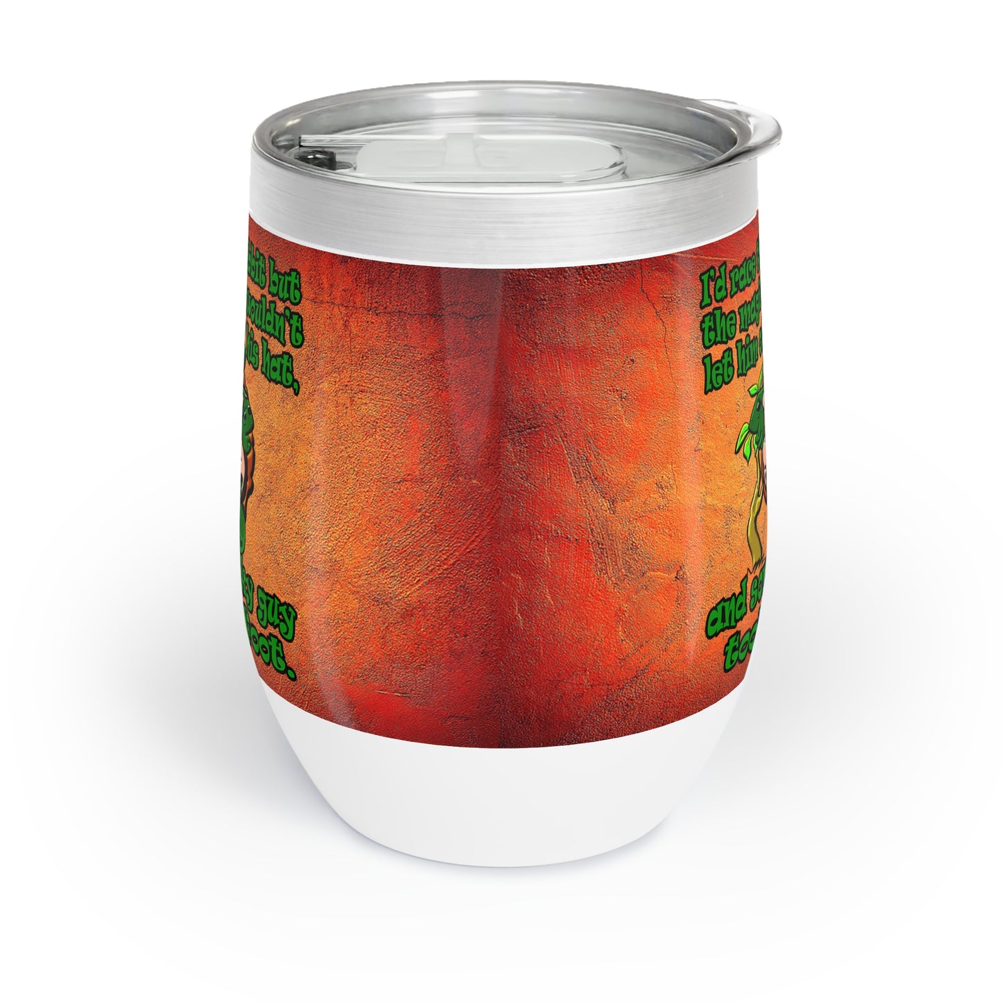 turtle race - Chill Wine Tumbler (burnt orange)