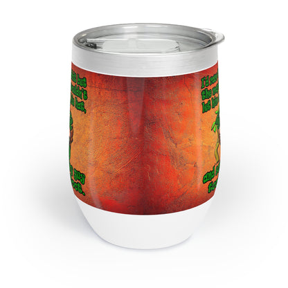 turtle race - Chill Wine Tumbler (burnt orange)