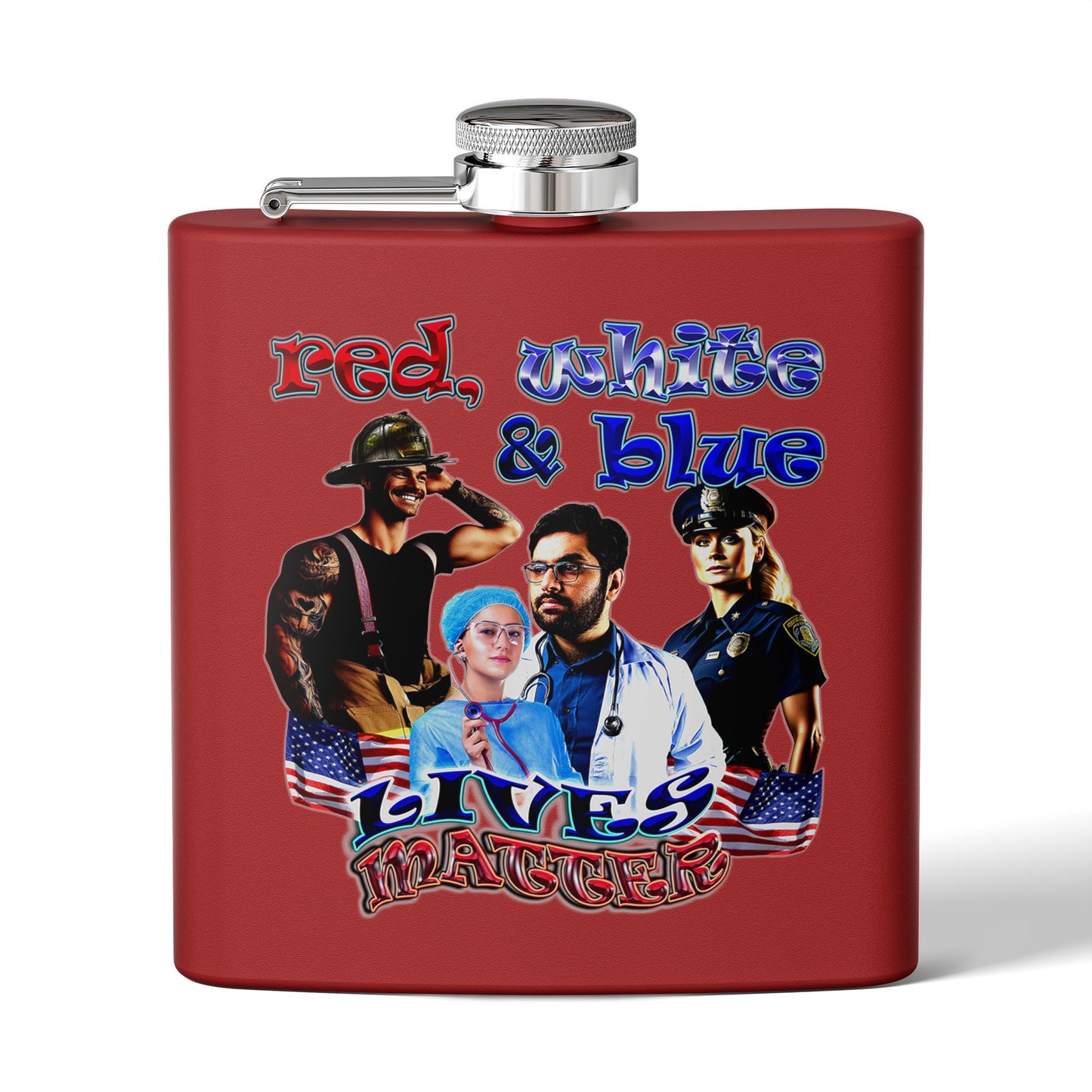 rw&b lives matter - Stainless Steel Flask
