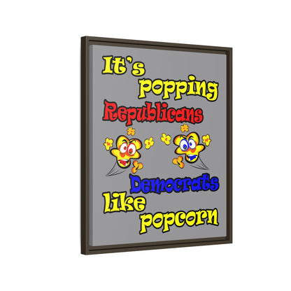 popping like popcorn - framed canvas art (grey)