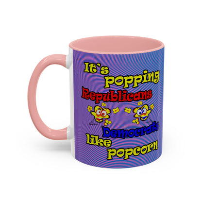 popping like popcorn - Accent Mug (light blue-purple wave)