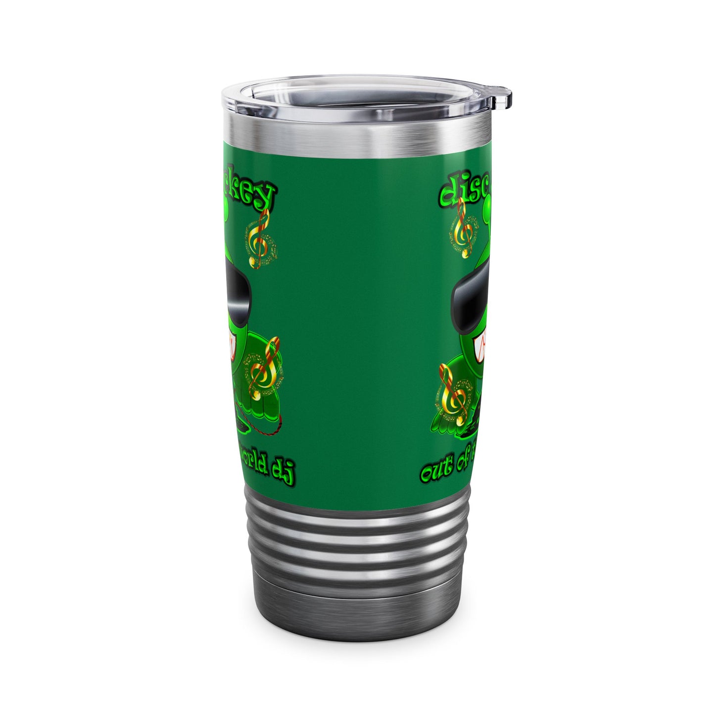 disc jockey - Ringneck Tumbler, 20oz (dark green)