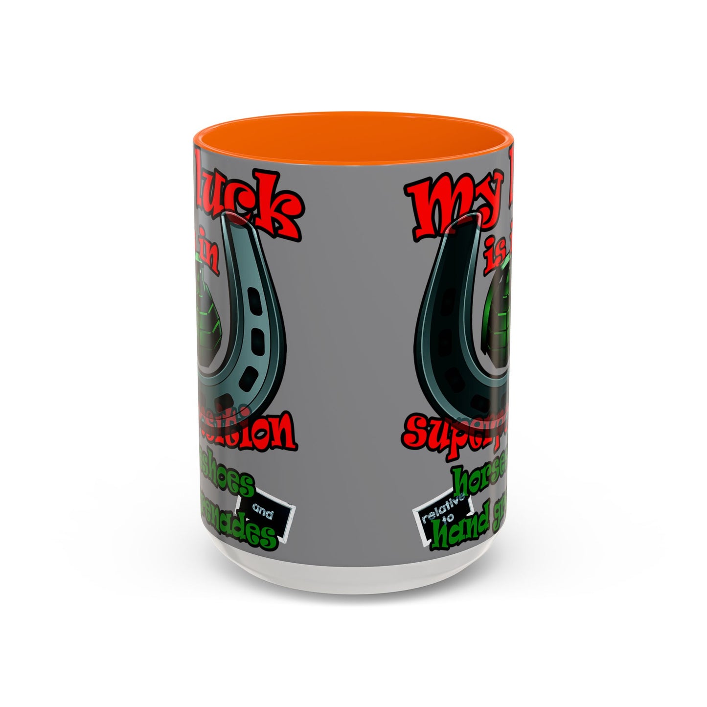 my luck - Accent Mug (grey)