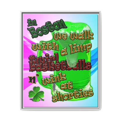 celtics logo - framed canvas art (light blue-pink wave)