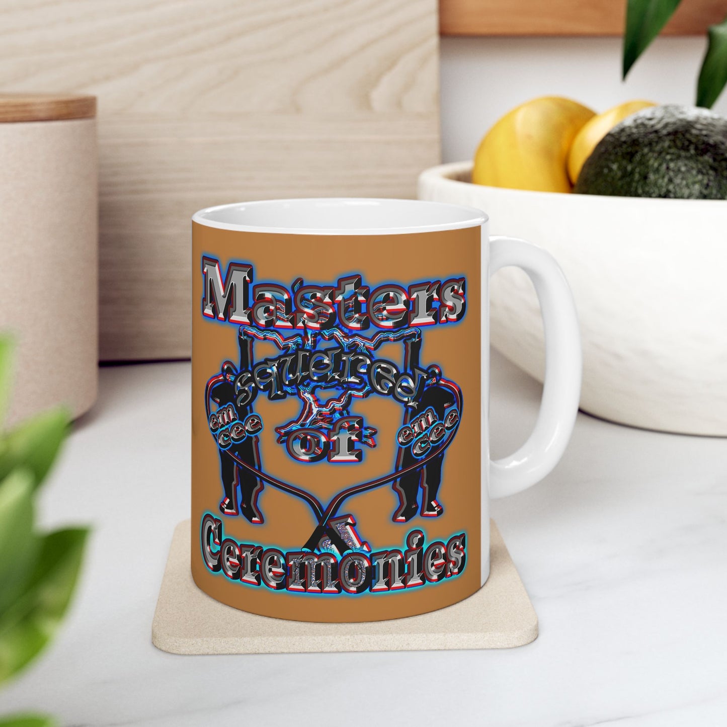 em cee squared - White Mug (light brown)