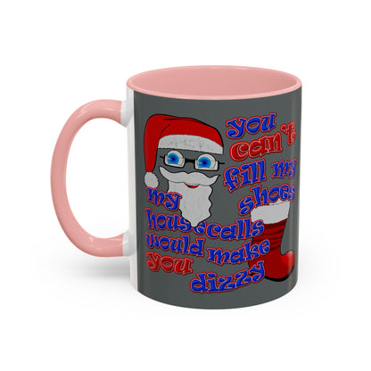 santa's shoes - Accent Mug (dark grey)
