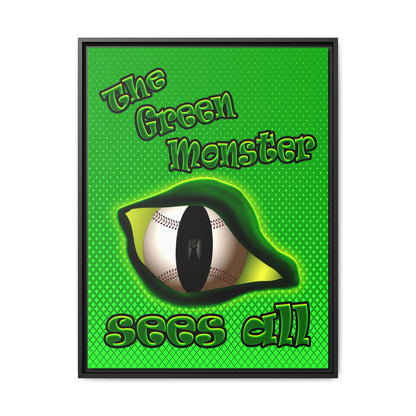 green monster - framed canvas art (logo green)