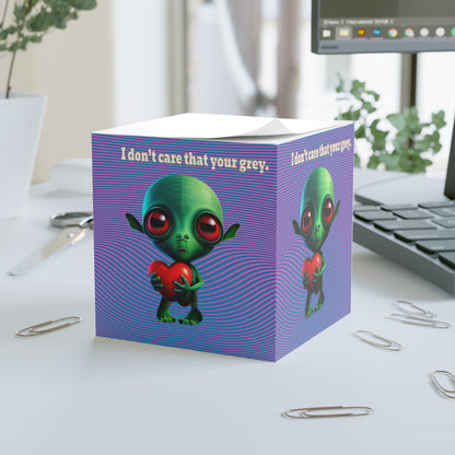 I don't care that your grey - note cube (light blue-purple wave)