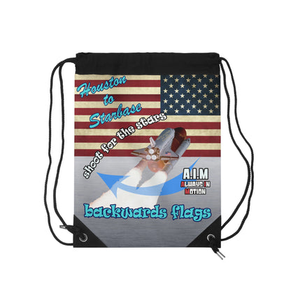shoot for the stars - Drawstring Bag (brushed nickel)