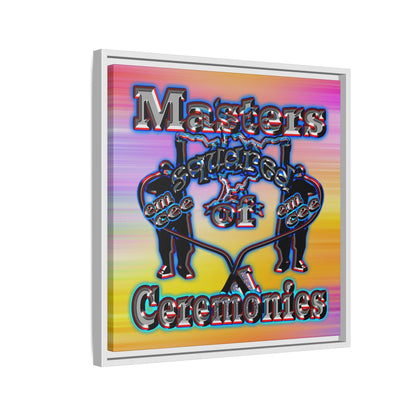 em cee squared - framed canvas art (color blur)