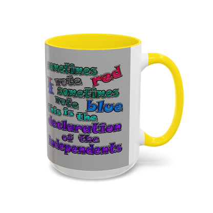 declaration of the independents - Accent Mug (light grey)