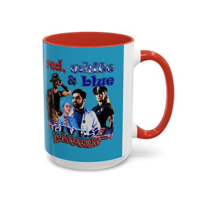 rw&b lives matter - Accent Mug (turquoise)