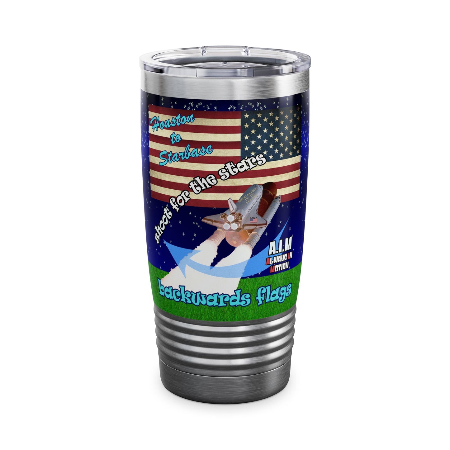shoot for the stars - Ringneck Tumbler, 20oz ('snoops' background)