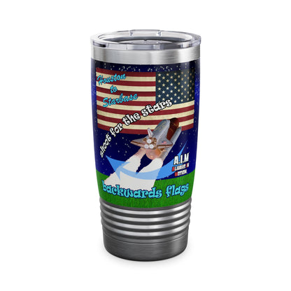 shoot for the stars - Ringneck Tumbler, 20oz ('snoops' background)
