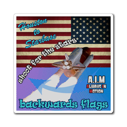 shoot for the stars - Magnets - (light blue-purple wave)