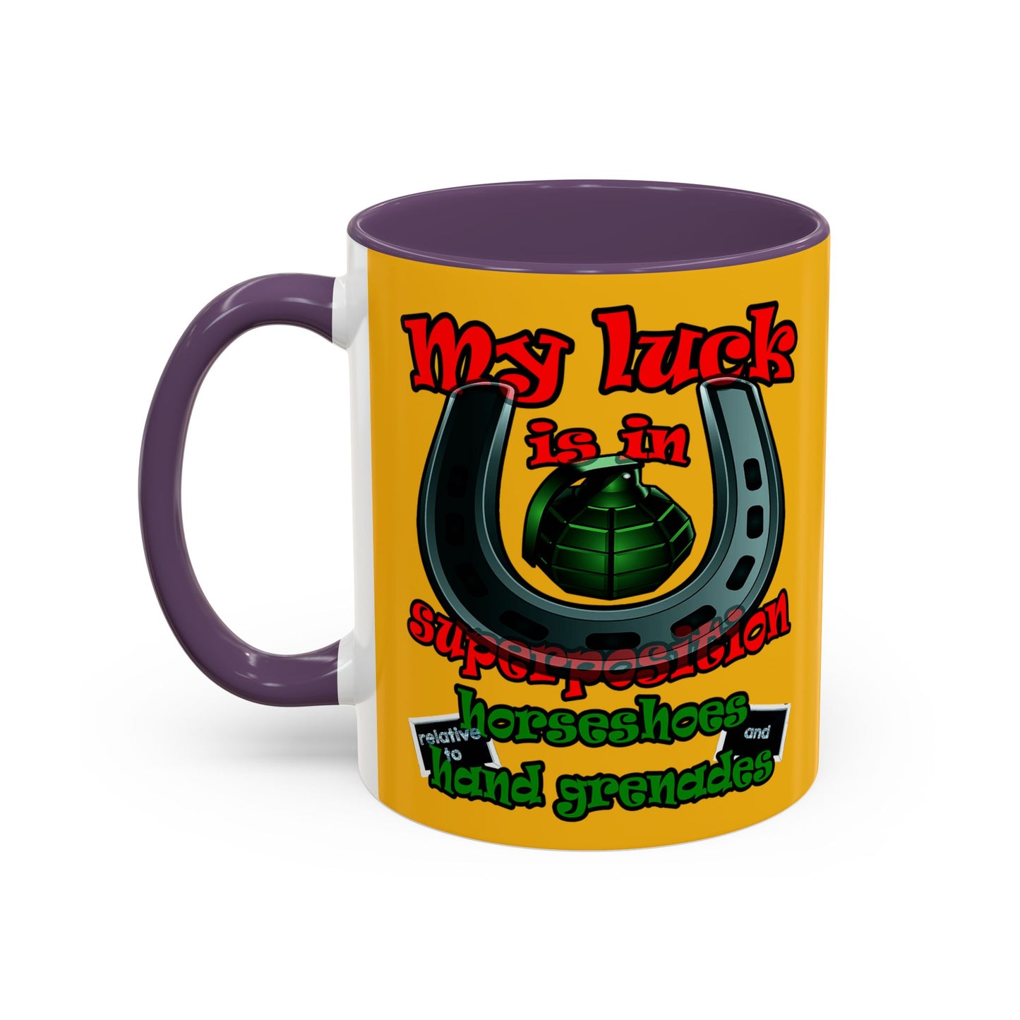 my luck - Accent Mug (yellow)