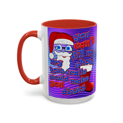 santa's shoes - Accent Mug (purple wave)