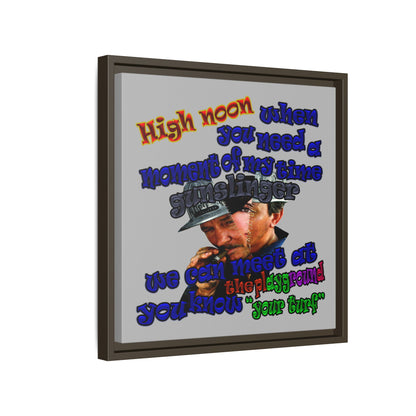 high noon - framed canvas art (light grey)