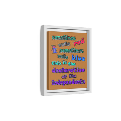 declaration of the independents - framed canvas art (light brown)